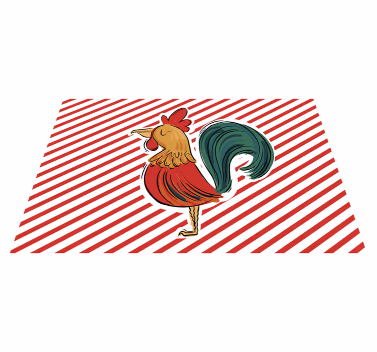 Naproane original cocoș cu dungi - TenStickers