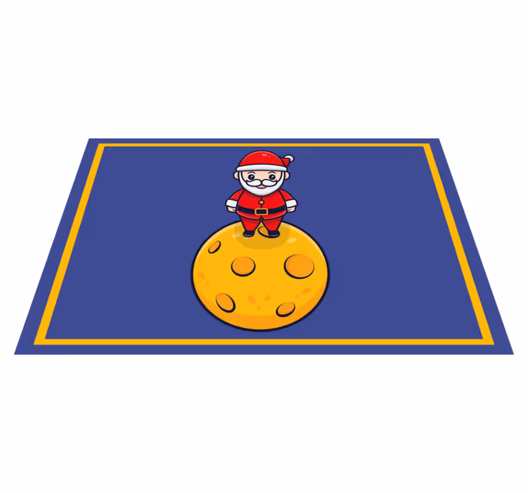 Naproane de crăciun moș crăciun pe lună - TenStickers
