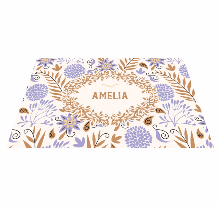 Naproane cu nume model floral - TenStickers