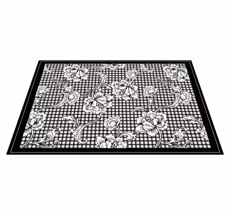 Naproane elegant cu model floral negru - TenStickers