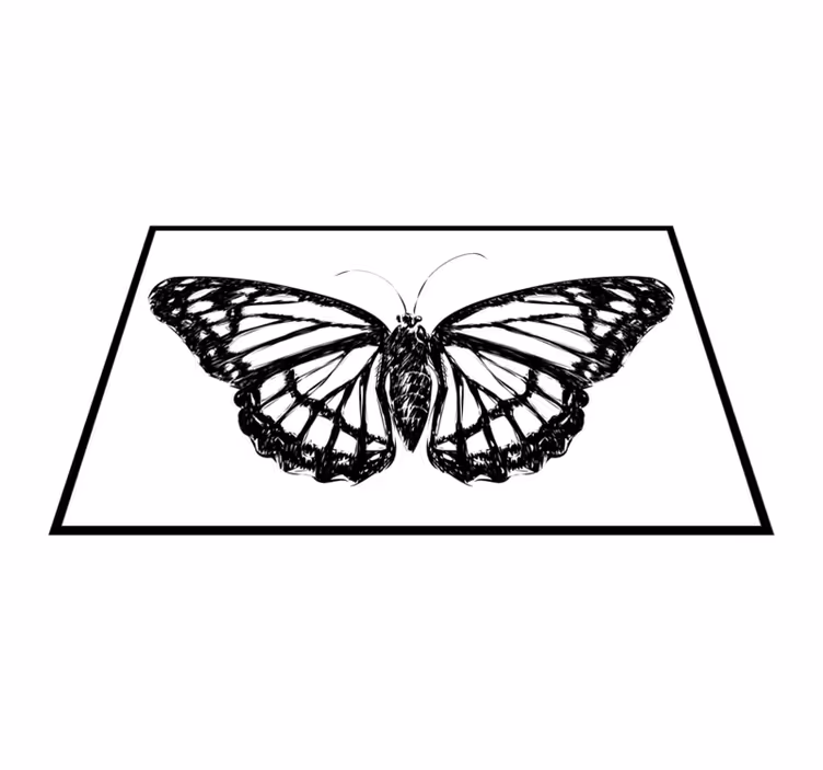 Naproane original ilustrație elegantă cu fluturi - TenStickers