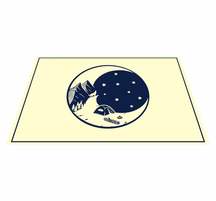 Naproane original peisaj de camping montan - TenStickers