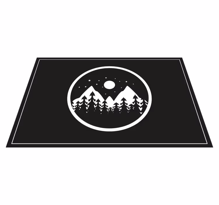 Naproane modern cerc peisaj montan - TenStickers
