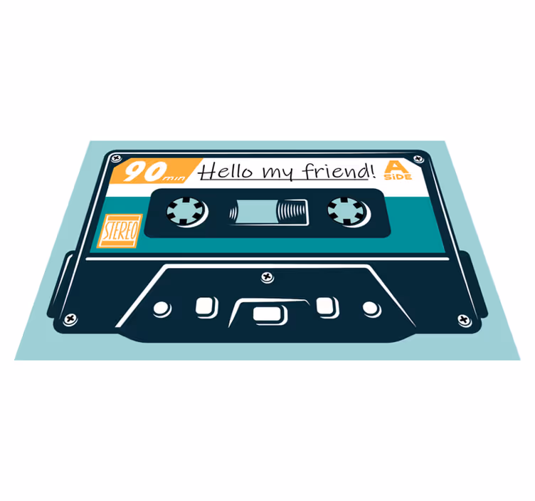 Casetă din anii 80 cu huse de text - TenStickers