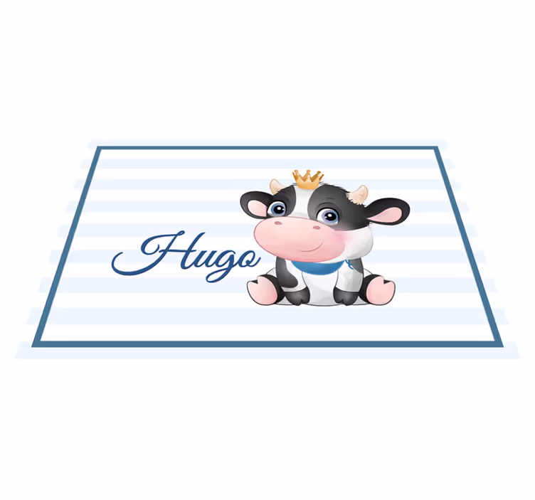 Naproane pentru copii ilustrație cu vacă - TenStickers