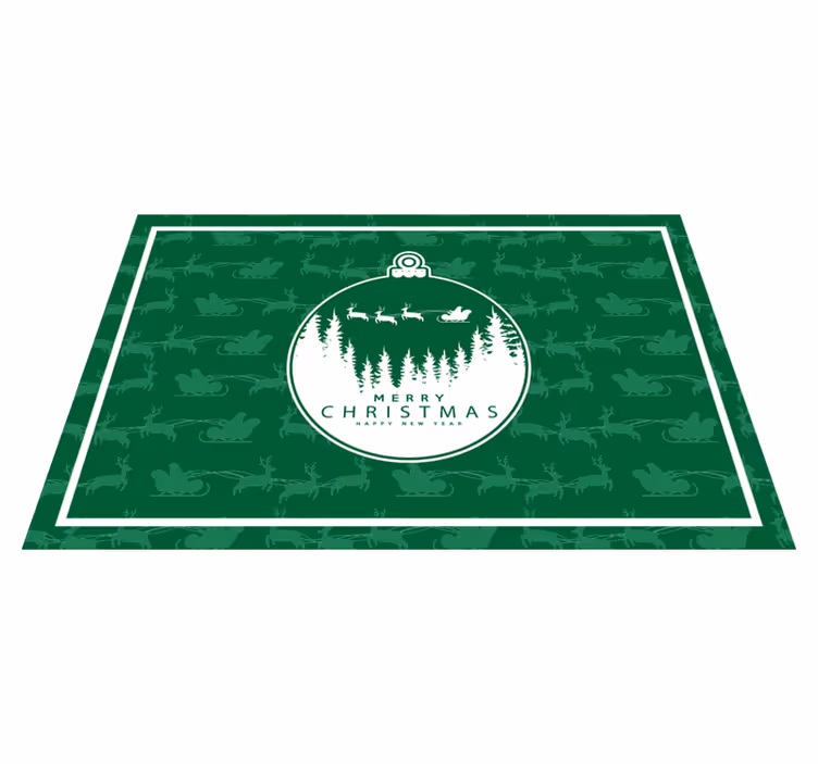 Naproane de crăciun scenă cu ornamente de crăciun - TenStickers