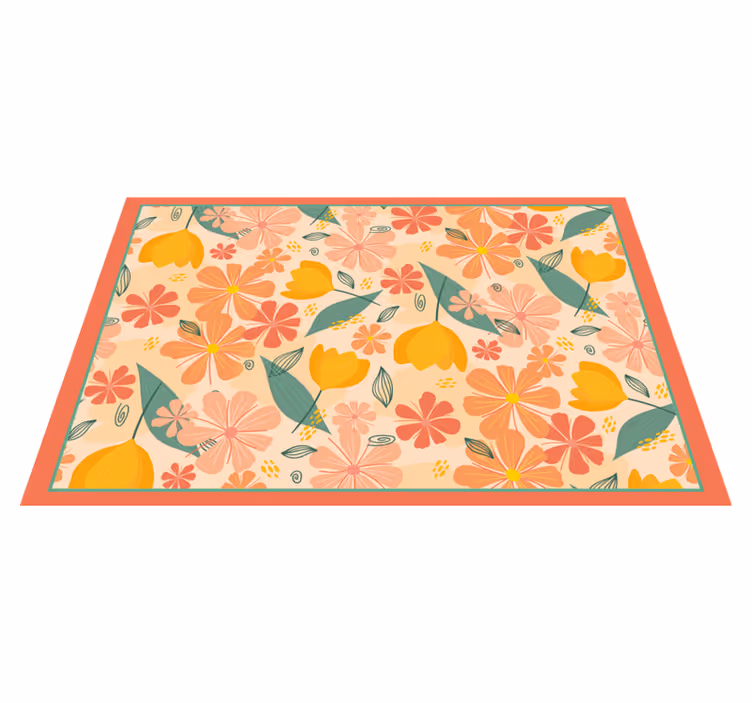 Naproane original covor cu model floral - TenStickers