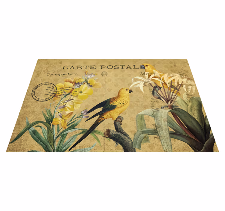 Naproane original cartolină florală vintage - TenStickers