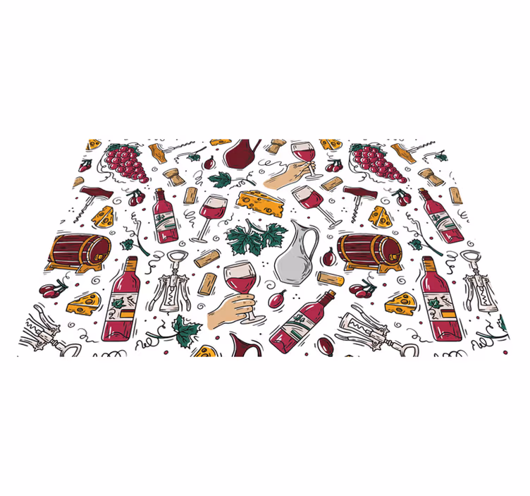 Naproane original temă vin și brânză - TenStickers