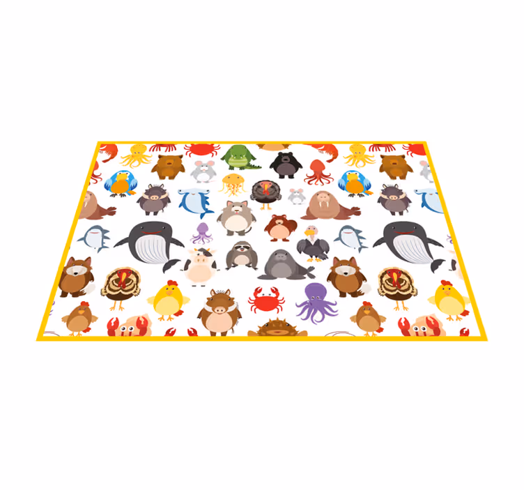 Naproane pentru copii colecția animalelor colorate - TenStickers