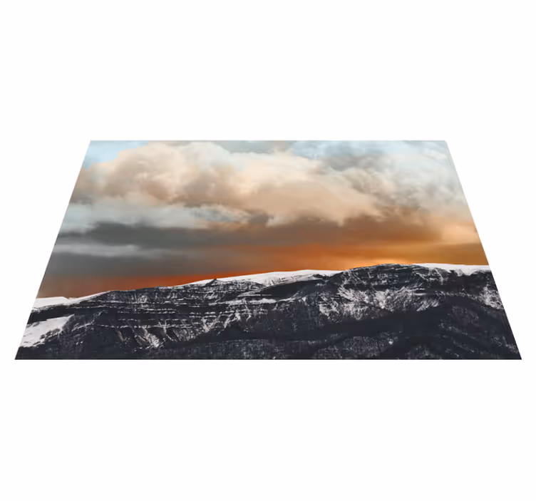 Naproane de textură orizontul apusului montan - TenStickers