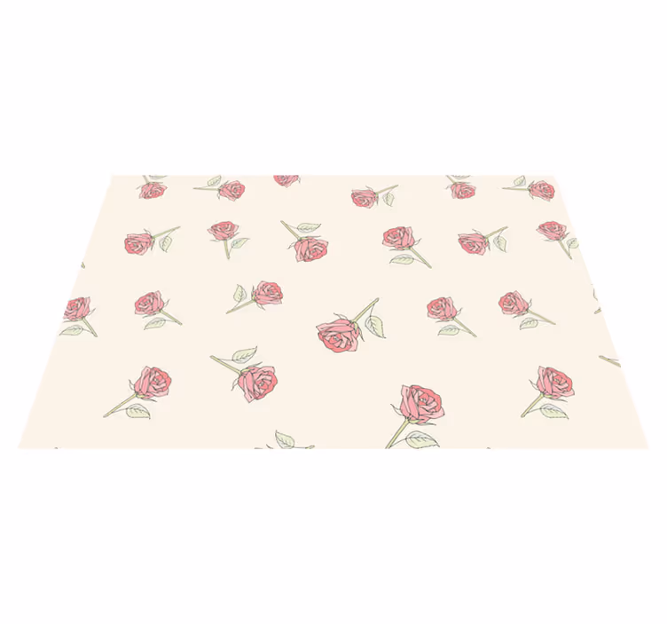 Naproane original model floral cu trandafiri - TenStickers