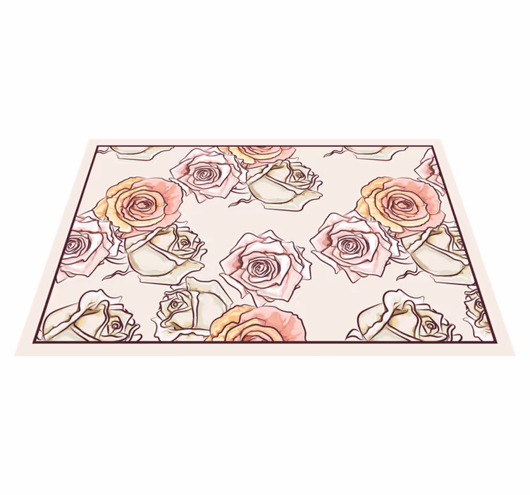 Naproane original aranjament floral cu trandafiri - TenStickers