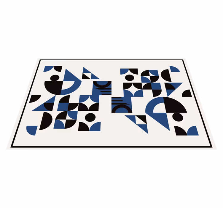 Naproane modern cu modele geometrice albastre - TenStickers