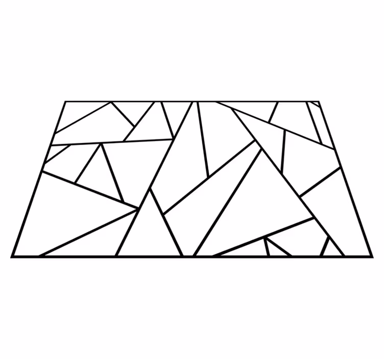Covorase de design minimaliste geometrice negre - TenStickers