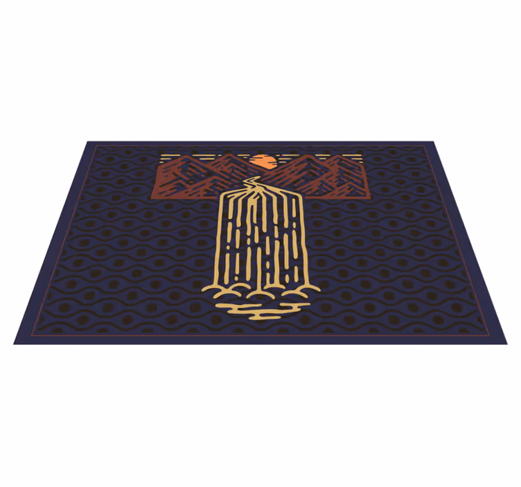 Naproane original peisaj cu cascade montane - TenStickers