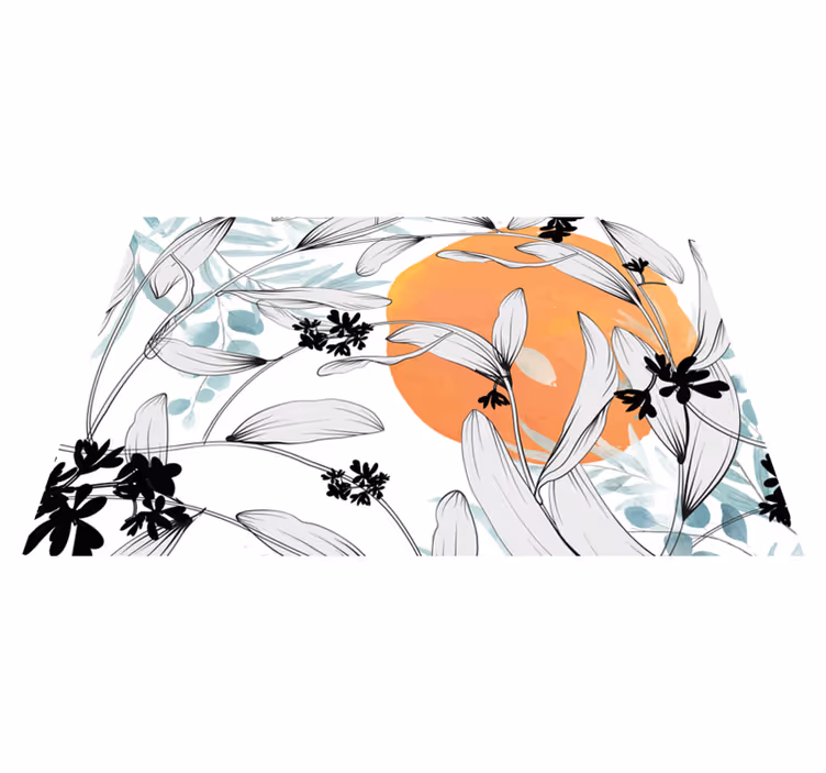 Naproane modern cu accente florale inspirate - TenStickers