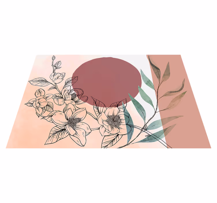 Naproane modern cu accent floral minimalistic - TenStickers