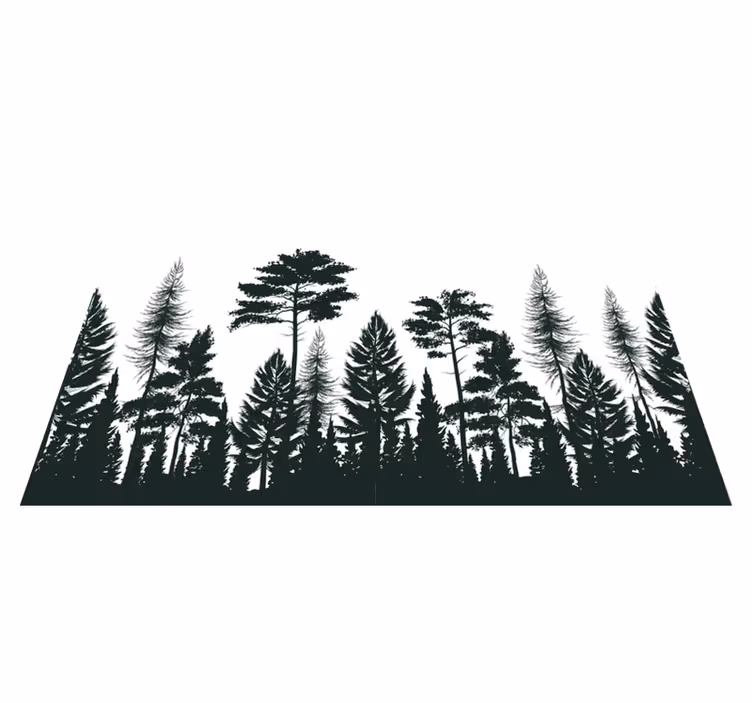Naproane de textură model pădure în siluetă - TenStickers