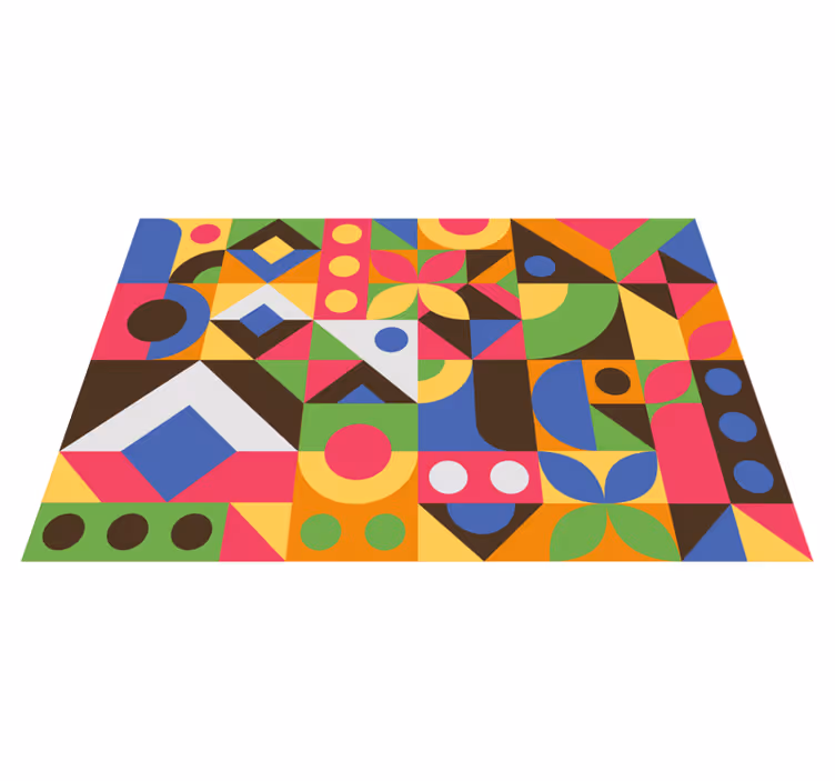 Naproane modern compoziție geometrică vibrantă - TenStickers