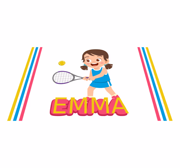 Naproane pentru copii jucător de tenis fericit - TenStickers