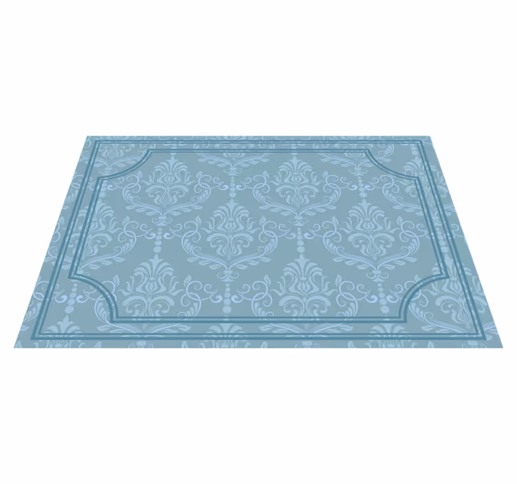 Naproane elegant baroc floral albastru - TenStickers