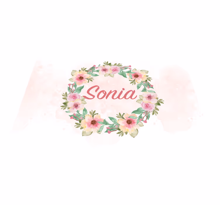 Naproane cu nume flori de acuarelă - TenStickers