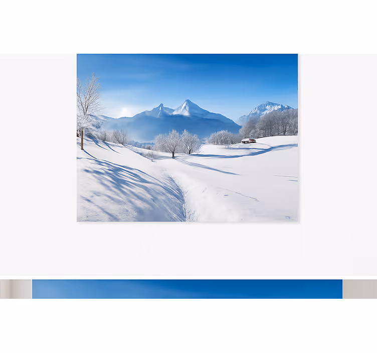 Muntele Fototapet traseu alpin de iarnă - TenStickers