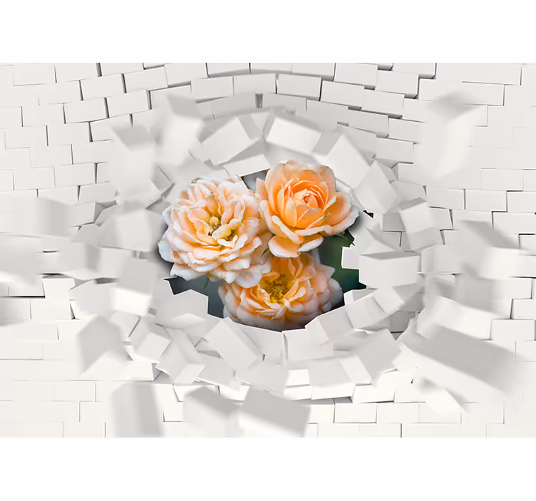 Mauer blume 3d perete mural - TenStickers
