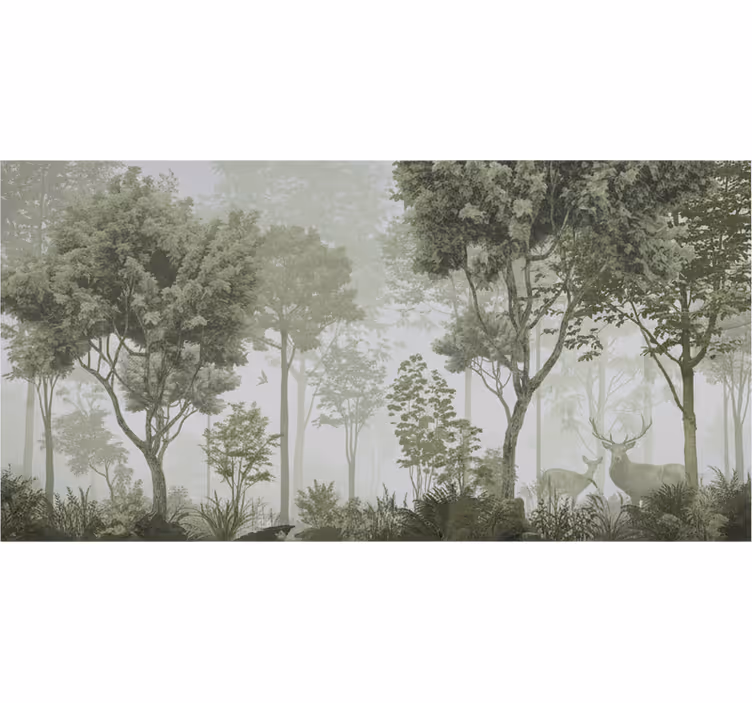 Păduri fototapet evadare în natură liniștită - TenStickers