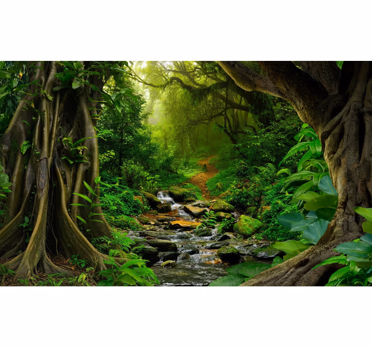 Păduri fototapet oază de pădure tropicală - TenStickers