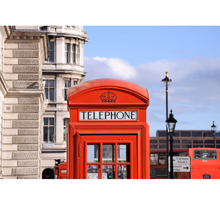 London autobuz oraș mural - TenStickers