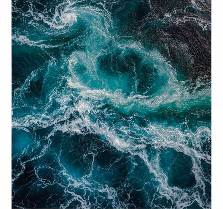 Fototapet baie valuri adânci de ocean - TenStickers
