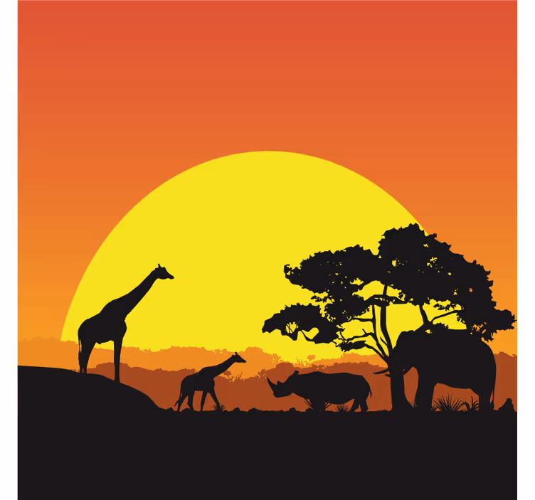 Fototapet african savană africană - TenStickers