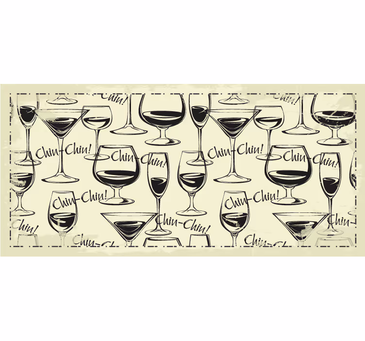 Fototapet bucătărie pahare de vin - TenStickers
