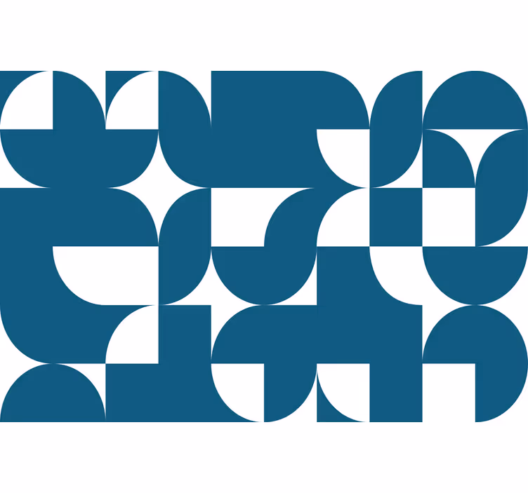 Fototapet bucătărie model geometric cercuri albastre - TenStickers