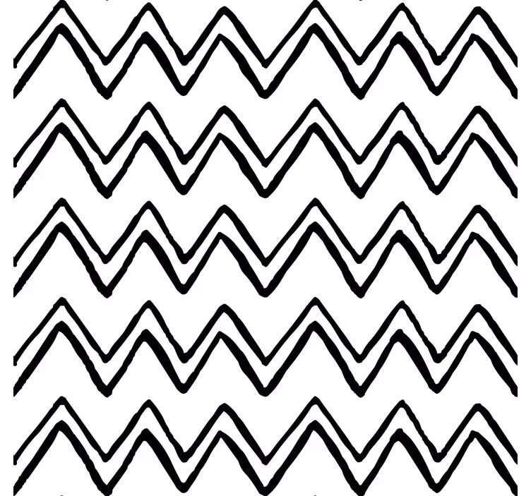 Fototapet alb design zigzag alb-negru neregulat - TenStickers