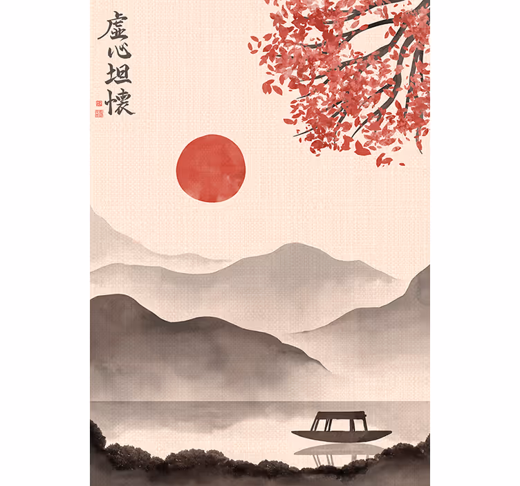 Fototapet bej stil japandi - TenStickers