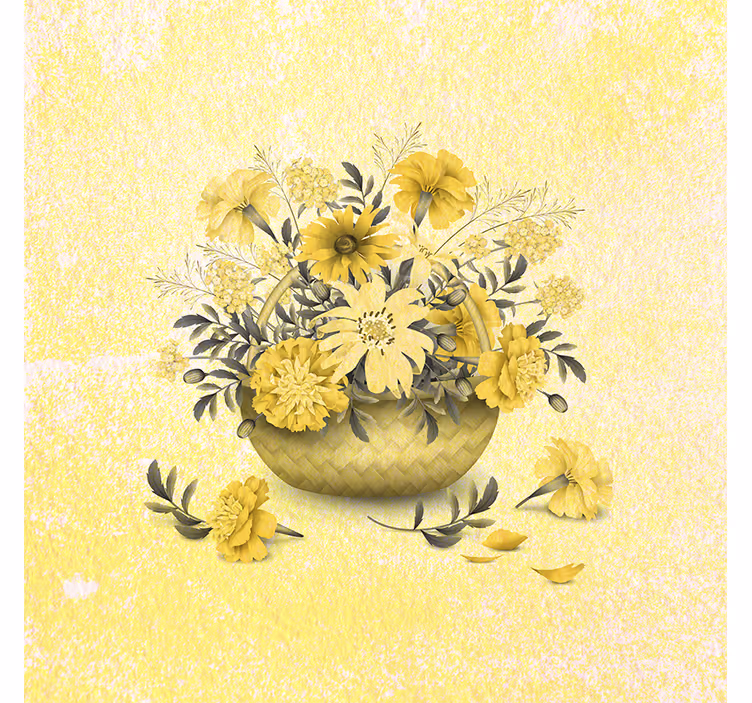 Fototapet galben flori frumoase - TenStickers