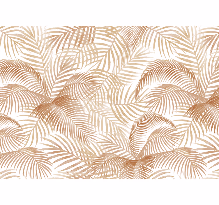 Tapet de parete terracotta cu palme exotice - TenStickers