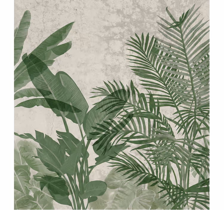 Fototapet natura frunze de junglă minimaliste - TenStickers