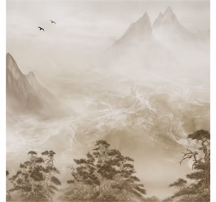 Fototapet natura peisaj montan calm - TenStickers