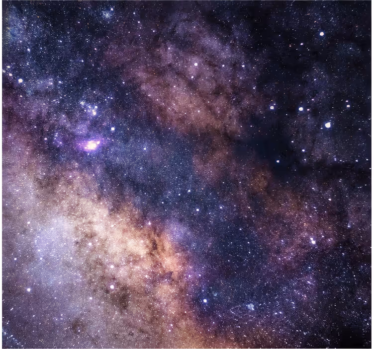Fototapet cerul noaptea galaxiei - TenStickers