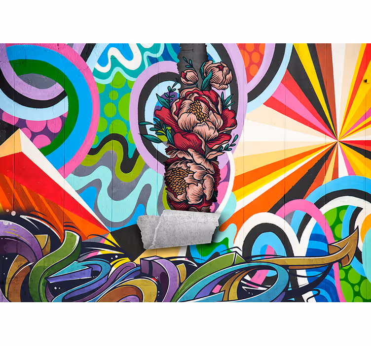 Pictură murală de artă urbană graffiti - TenStickers