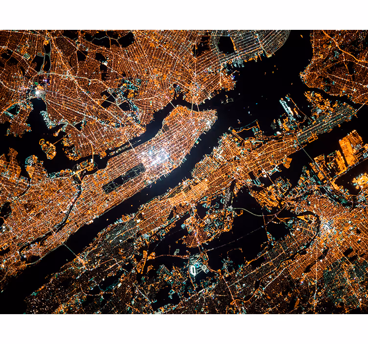 Manhattan de deasupra new york mural mural - TenStickers
