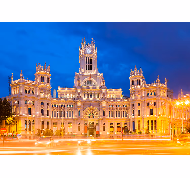 Palacio cibeles la orașul de noapte mural mural - TenStickers