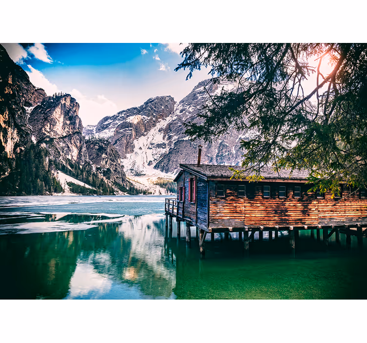 Murala cu pereti lac lac braies - TenStickers