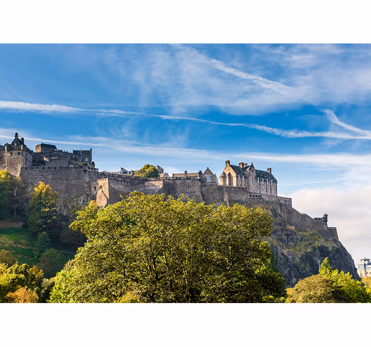 Murală de castel din edinburgh - TenStickers