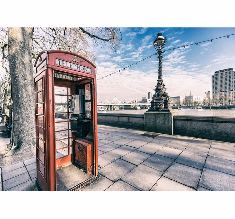 Mural telefonic de telefon roșu londra - TenStickers