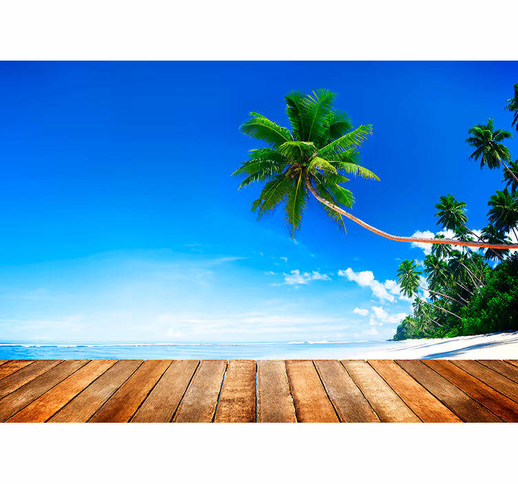 Pictură murală pe plajă tropicală - TenStickers